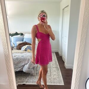 Oh Polly Pink Sleeveless Dress